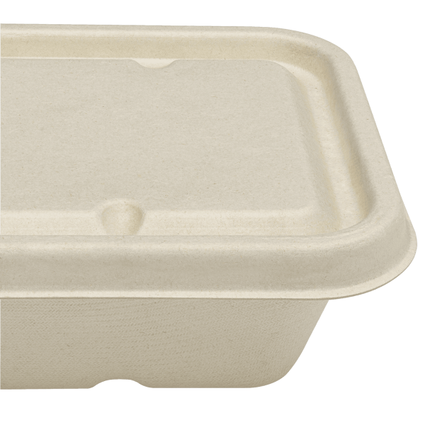 Karat Earth Bagasse Flat Lid for 16-24 oz Bagasse Take Out Container, Rectangular — 500 pcs — product photo 6