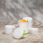 Karat Earth Compostable Fiber Paper Flat lid for 12-22 oz Paper Cold Cup (90mm) — 1,000 pcs — product photo 3