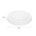 Karat Earth Compostable Fiber Paper Flat lid for 12-22 oz Paper Cold Cup (90mm) — 1,000 pcs — product photo 6