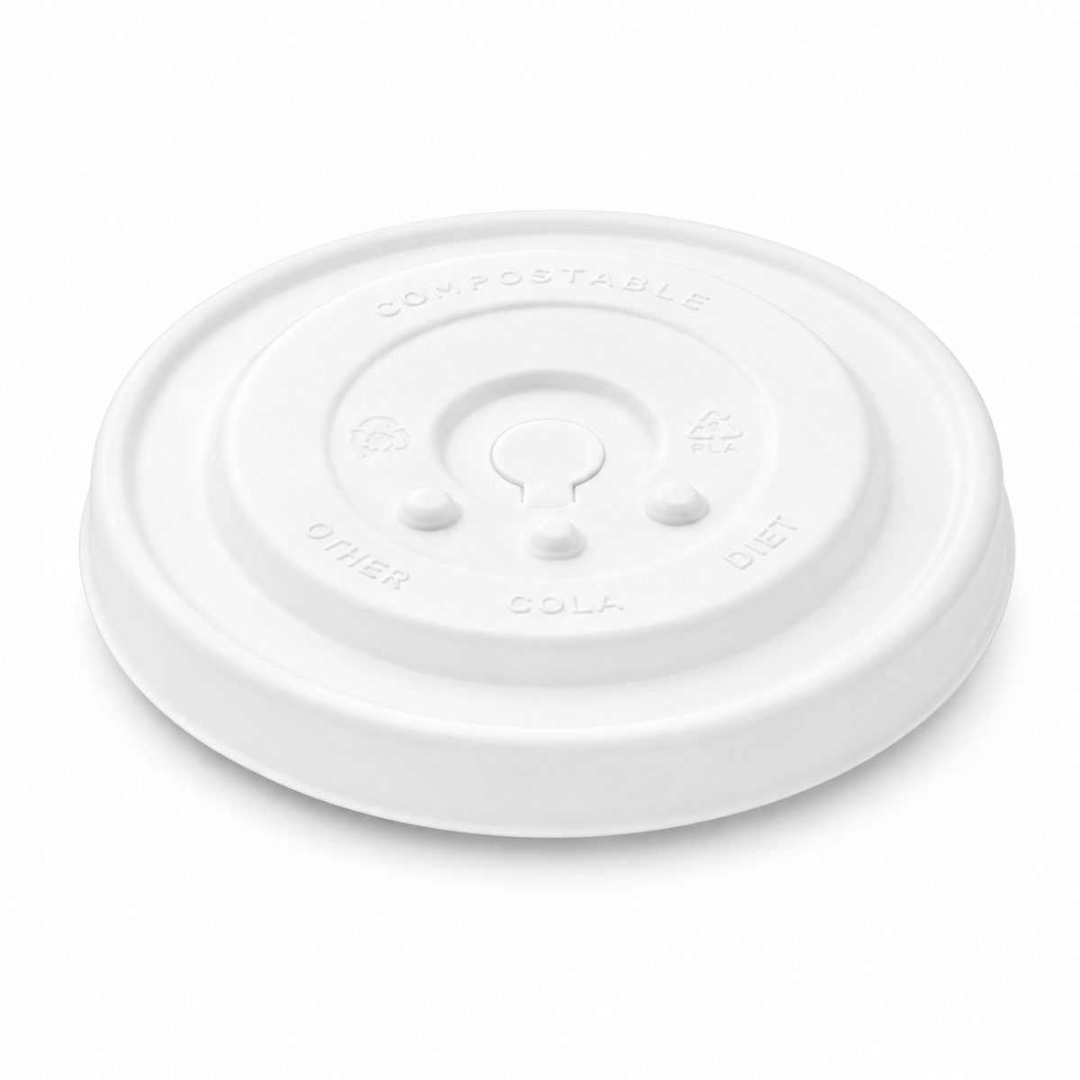 Karat Earth Compostable Fiber Paper Flat lid for 32 oz Paper Cold Cup (104.5mm) — 600 pcs — product photo 2