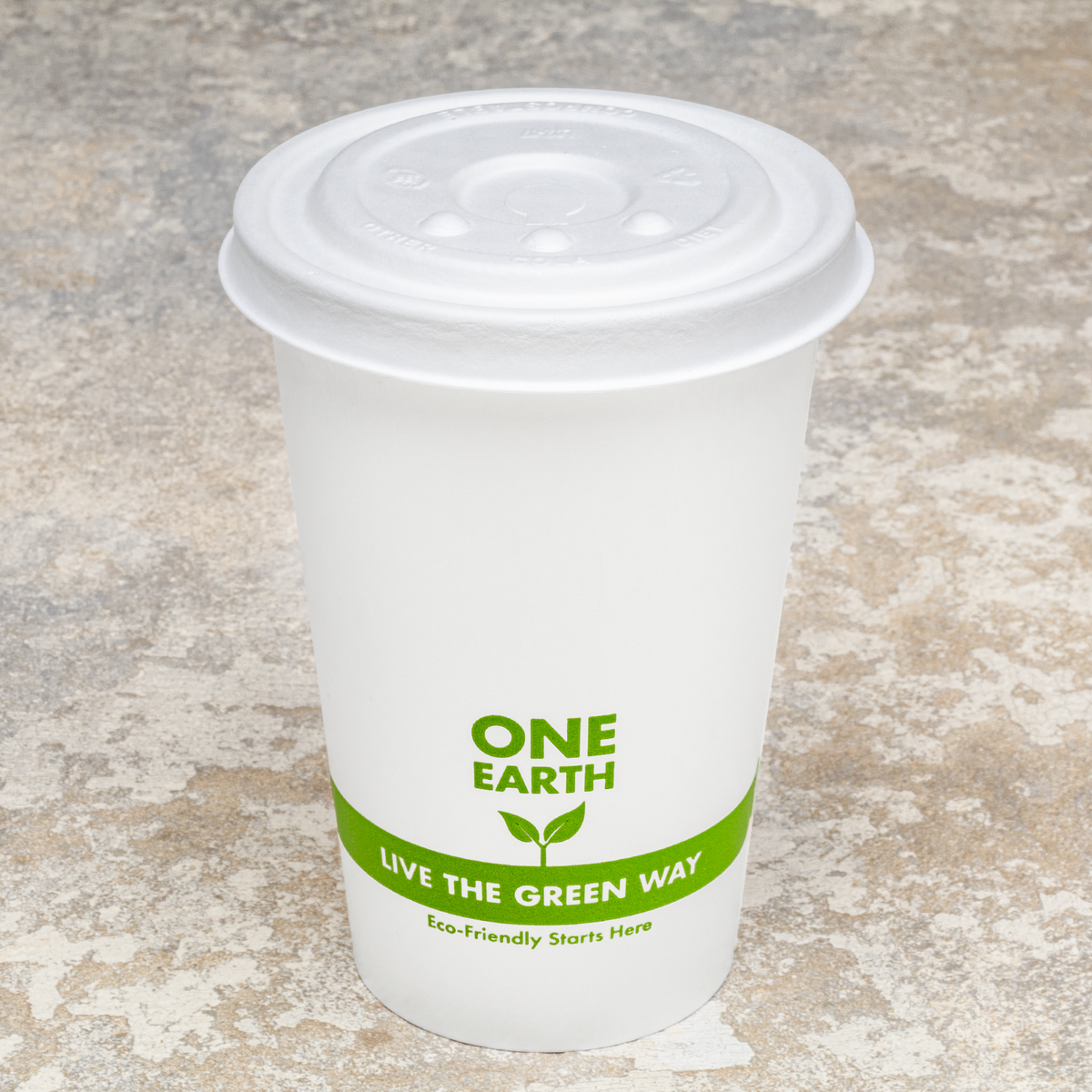 Karat Earth Compostable Fiber Paper Flat lid for 32 oz Paper Cold Cup (104.5mm) — 600 pcs — product photo 5