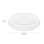 Karat Earth Compostable Fiber Paper Flat lid for 32 oz Paper Cold Cup (104.5mm) — 600 pcs — product photo 6