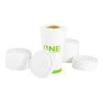 Karat Earth Compostable Fiber Paper Flat lid for 32 oz Paper Cold Cup (104.5mm) — 600 pcs — product photo 7