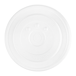 Karat Earth Compostable Fiber Paper Flat lid for 32 oz Paper Cold Cup (104.5mm) — 600 pcs — product photo 8