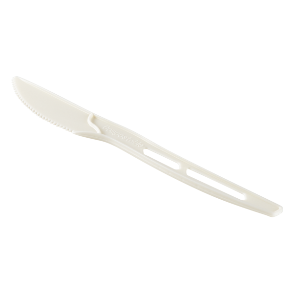 Karat Earth Heavy Weight CPLA Compostable Knife Wrapped, White — 750 pcs — product photo 2