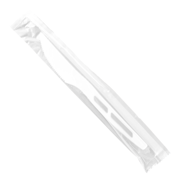 Karat Earth Heavy Weight CPLA Compostable Knife Wrapped, White — 750 pcs — product photo 3