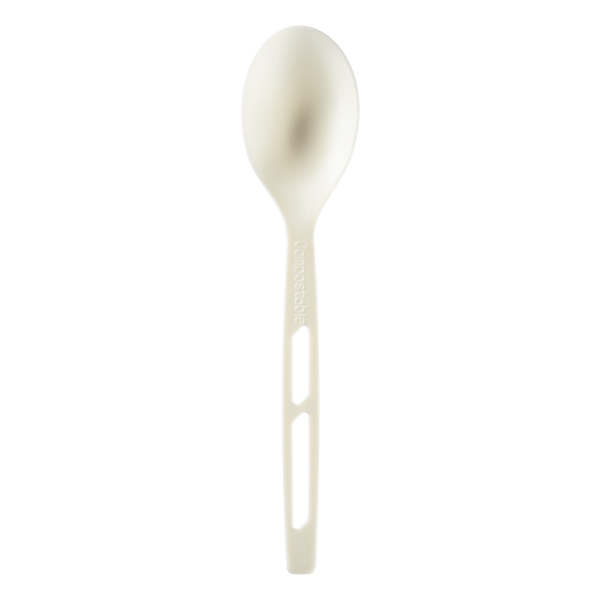 Karat Earth Heavy Weight CPLA Compostable Tea Spoon Wrapped, White — 750 pcs — product photo 4