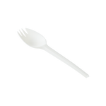Karat Earth Medium-Heavy Weight CPLA Compostable Spork Wrapped, White — 750 pcs — product photo 5