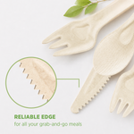 Karat Earth PFAS Free Bagasse Cutlery Kits (Knife, Fork, Soup Spoon, 2-ply Napkin), Paper Wrapped — 250 sets — product photo 7