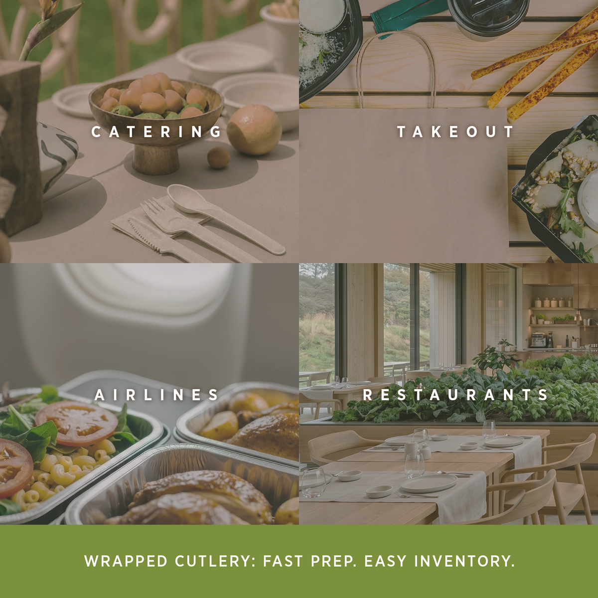 Karat Earth PFAS Free Bagasse Cutlery Kits (Knife, Fork, Soup Spoon, 2-ply Napkin), Paper Wrapped — 250 sets — product photo 12