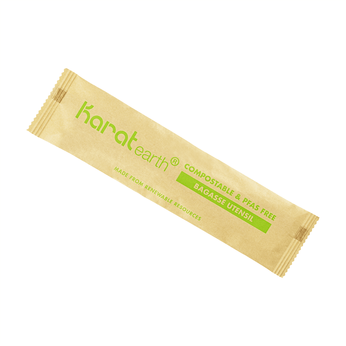 Karat Earth PFAS Free Bagasse Spoon Paper Wrapped — 750 pcs — product photo 3