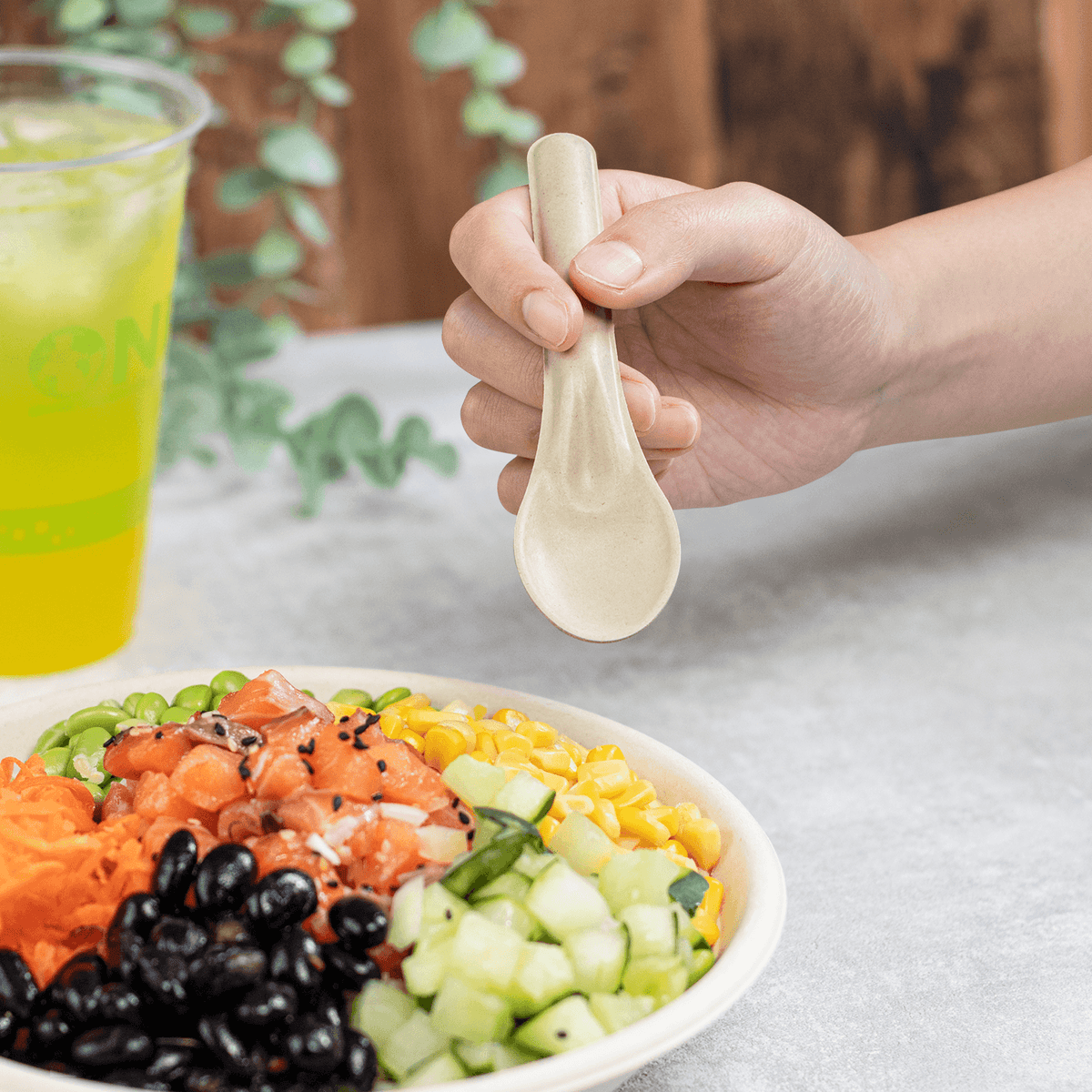 Karat Earth PFAS Free Bagasse Spoon Paper Wrapped — 750 pcs — product photo 4