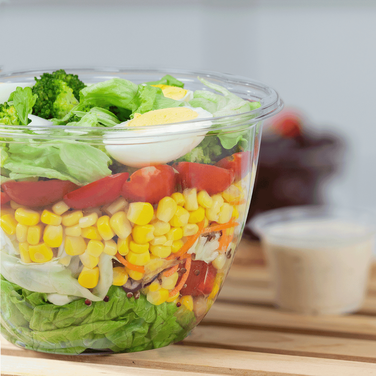 Karat Earth PLA 48 oz Salad Container (175 mm), Clear — 300 pcs — product photo 4
