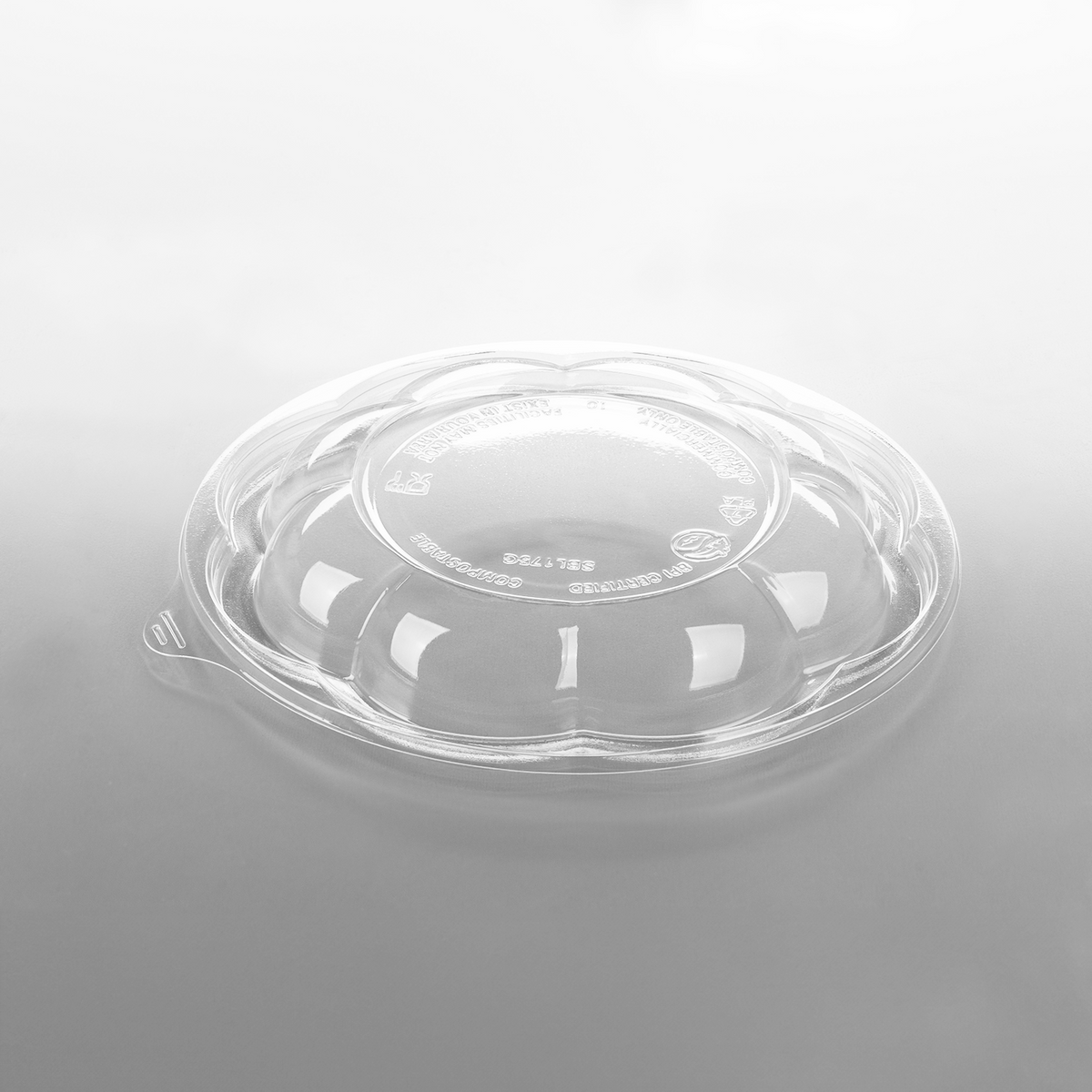 Karat Earth PLA Dome Lid for 18-48 oz. PLA Salad Container, Clear — 300pcs — product photo 2
