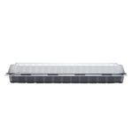 Karat Full Slab Black PP Plastic Rib Container with Clear PP lid — 100 ct — product photo 6
