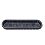 Karat Full Slab Black PP Plastic Rib Container with Clear PP lid — 100 ct — product photo 7