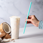 Karat Giant Straws, Individually Wrapped, Aqua (0.31" x 10.25") — 1,200 ct — product photo 3