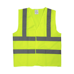 Karat High Visibility Reflective Safety Vest with Velcro Fastening (Yellow), Large — 1 pc