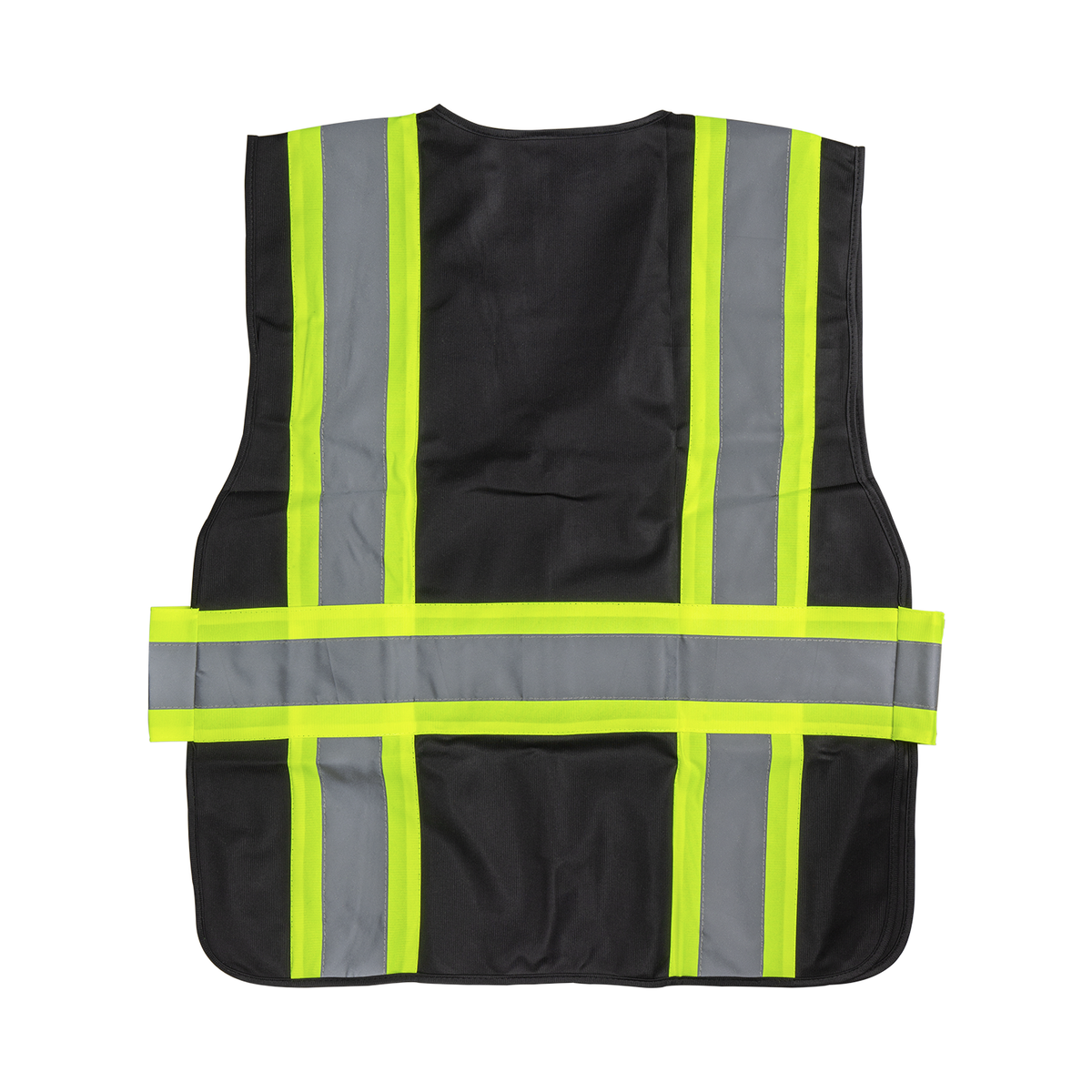 Karat High Visibility Reflective Safety Vest with Zipper Fastening (Black), Large — 1 pc — product photo 2