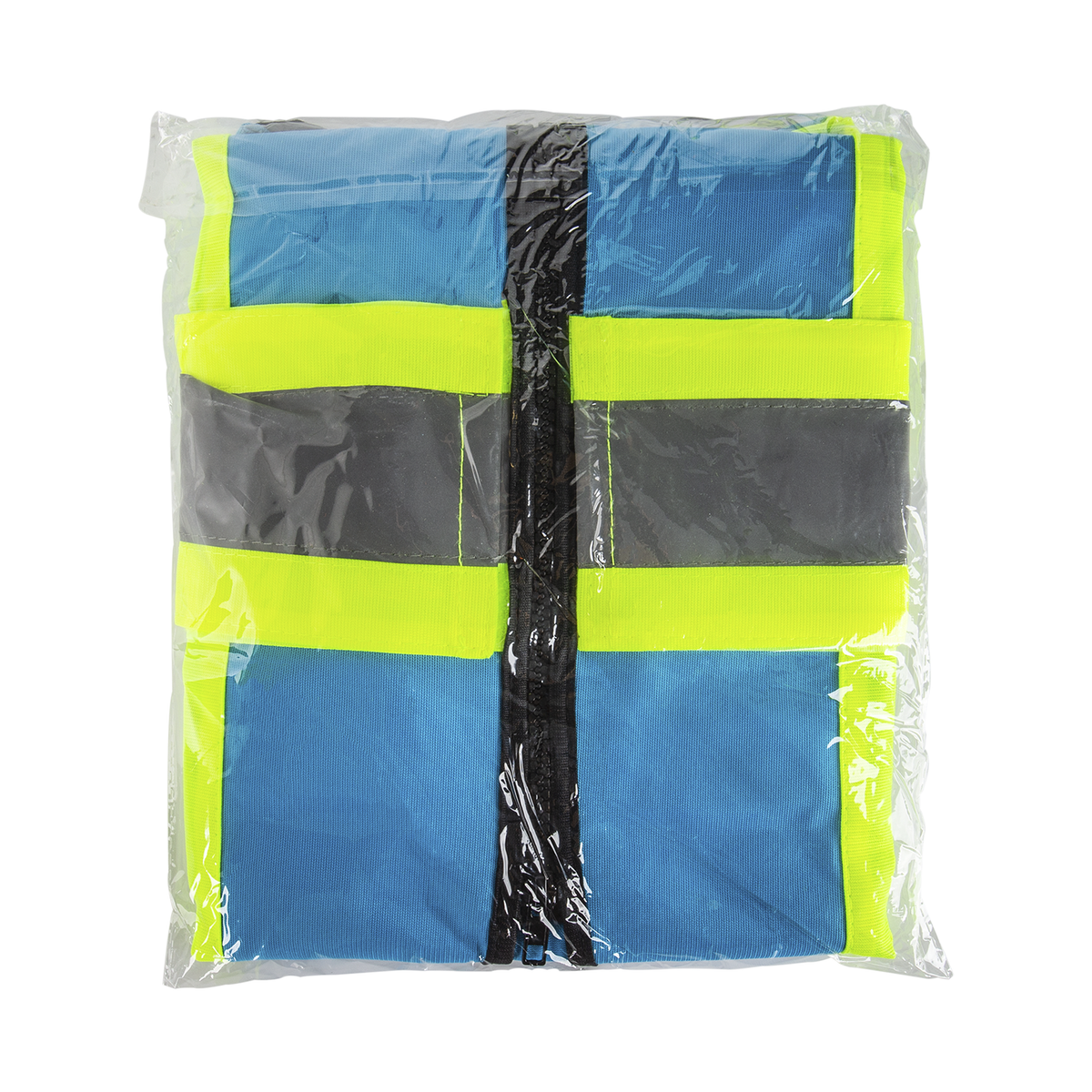 Karat High Visibility Reflective Safety Vest with Zipper Fastening (Blue), Large — 1 pc — product photo 4