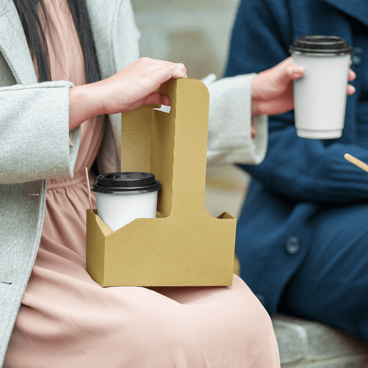 Karat Kraft Drink Carrier with Handle, for 2 Cups (10-32 oz), Paperboard — 250 ct — product photo 3