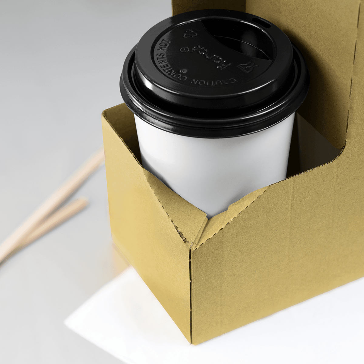 Karat Kraft Drink Carrier with Handle, for 2 Cups (10-32 oz), Paperboard — 250 ct — product photo 4