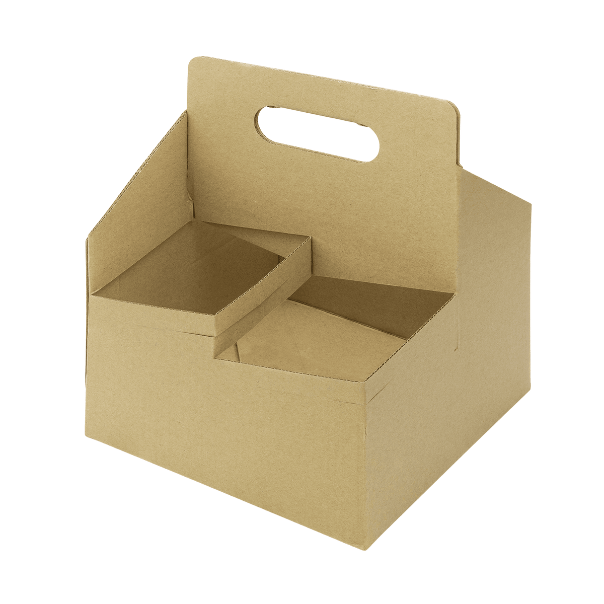 Karat Kraft Drink Carrier with Handle, for 4 Cups (12-32 oz), Paperboard — 200 ct — product photo 2