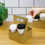 Karat Kraft Drink Carrier with Handle, for 4 Cups (12-32 oz), Paperboard — 200 ct — product photo 3