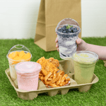 Karat Kraft Drink Carrier with tray, for 4 Cups (8-32 oz), Paperboard — 150 ct — product photo 3