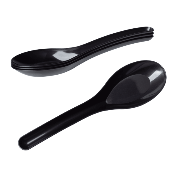 Karat Med-Heavy Weight Asian Soup Spoon, Black — 1,000 ct — product photo 2