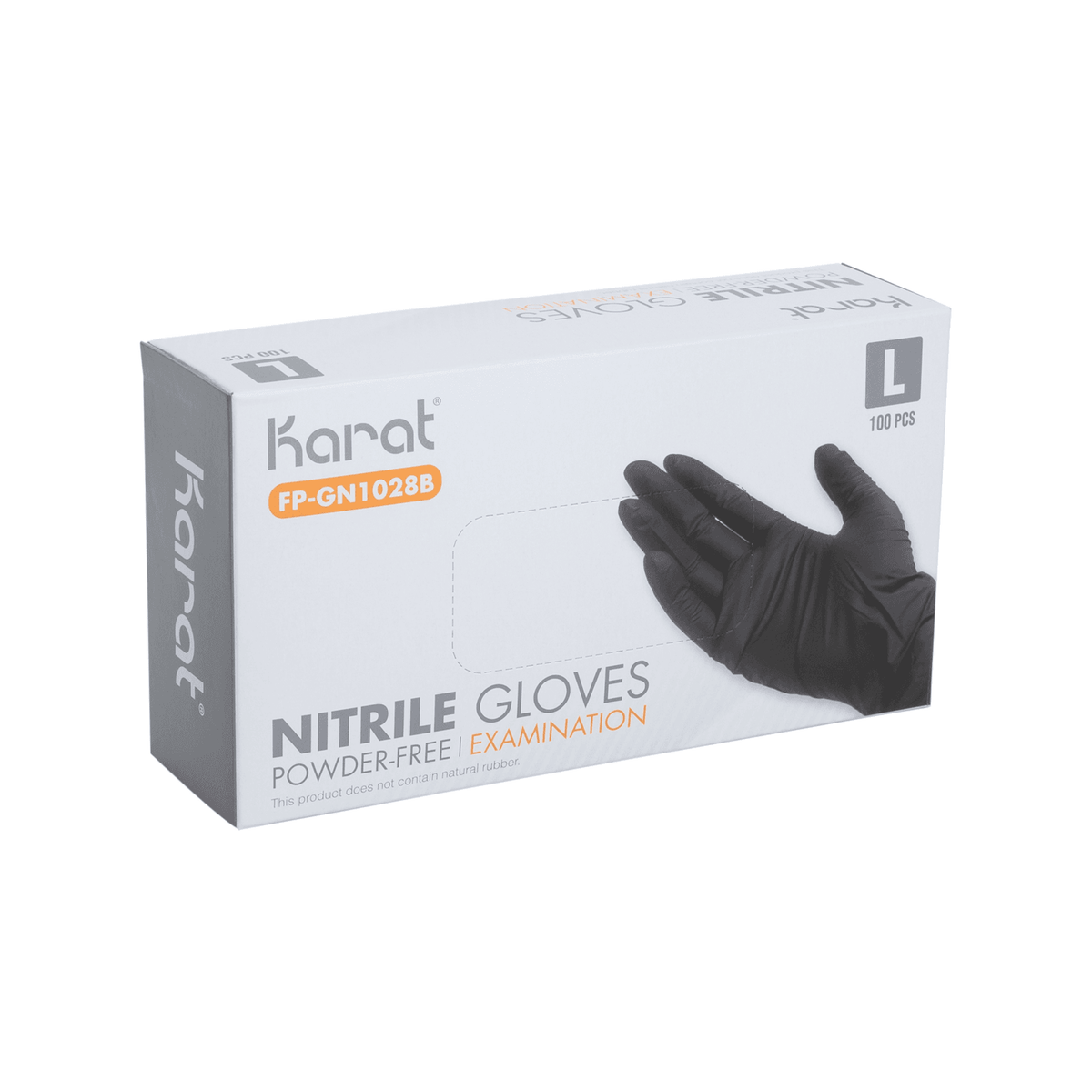 Karat Nitrile Gloves, Latex-Free, Powder-Free, Black, Large — 1,000 ct — product photo 5