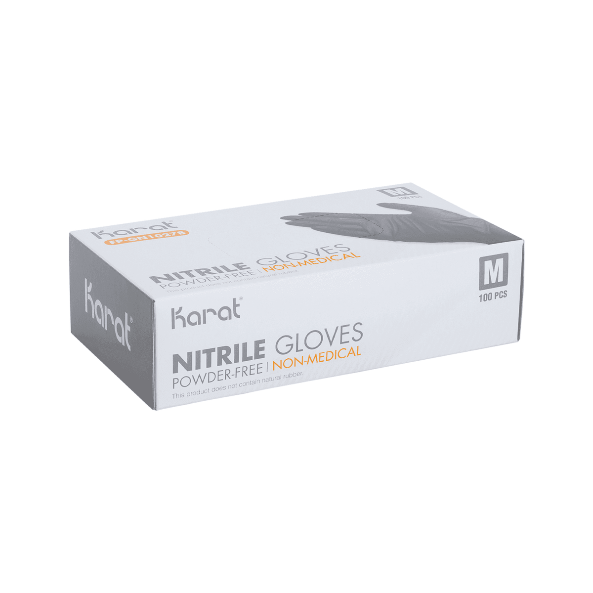 Karat Nitrile Gloves, Latex-Free, Powder-Free, Black, Medium — 1,000 ct — product photo 4