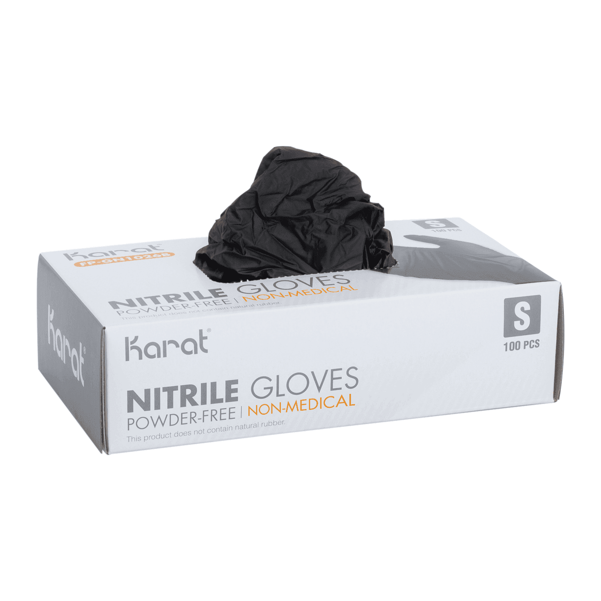 Karat Nitrile Gloves, Latex-Free, Powder-Free, Black, Small — 1,000 ct — product photo 3