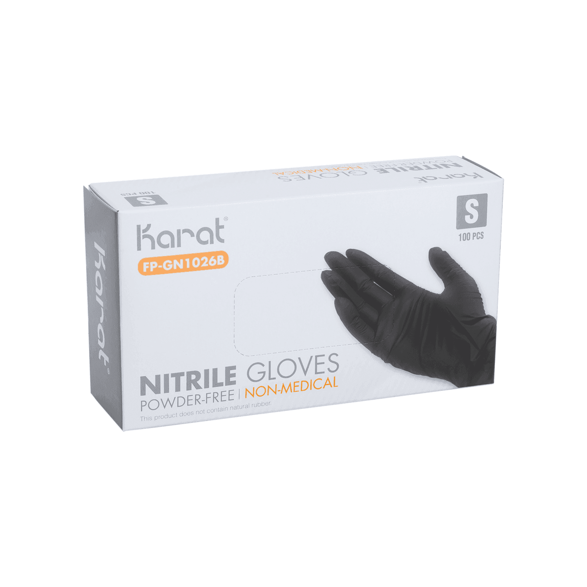Karat Nitrile Gloves, Latex-Free, Powder-Free, Black, Small — 1,000 ct — product photo 4