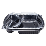 Karat OPS Lid for 36 oz Microwaveable Take-Out Box, 2-Compartment, Clear — 300 ct — product photo 6