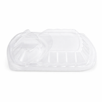 Karat OPS Lid for 36 oz Microwaveable Take-Out Box, 3-Compartment, Clear — 300 ct — product photo 2
