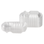 Karat OPS Lid for 36 oz Microwaveable Take-Out Box, 3-Compartment, Clear — 300 ct — product photo 3