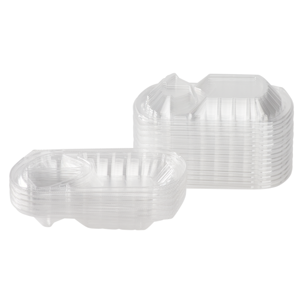 Karat OPS Lid for 36 oz Microwaveable Take-Out Box, 3-Compartment, Clear — 300 ct — product photo 3