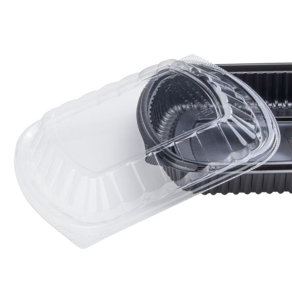 Karat OPS Lid for 36 oz Microwaveable Take-Out Box, Clear — 300 ct — product photo 8