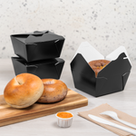 Karat Paper Fold To-Go Containers, 30 fl oz, Black — 450 ct — product photo 3