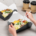 Karat Paper Fold To-Go Containers, 54 fl oz, Black — 200 ct — product photo 4