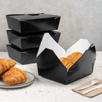 Karat Paper Fold To-Go Containers, 76 fl oz, Black — 200 ct