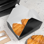 Karat Paper Fold To-Go Containers, 76 fl oz, Black — 200 ct — product photo 3