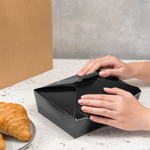 Karat Paper Fold To-Go Containers, 76 fl oz, Black — 200 ct — product photo 4