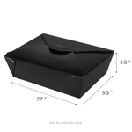 Karat Paper Fold To-Go Containers, 76 fl oz, Black — 200 ct — product photo 5