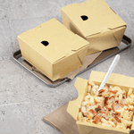 Karat Paper Folding Take-Out Container, Vented Holes, 27 fl. oz, Kraft — 200 ct — product photo 3