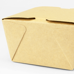Karat Paper Folding Take-Out Container, Vented Holes, 27 fl. oz, Kraft — 200 ct — product photo 6