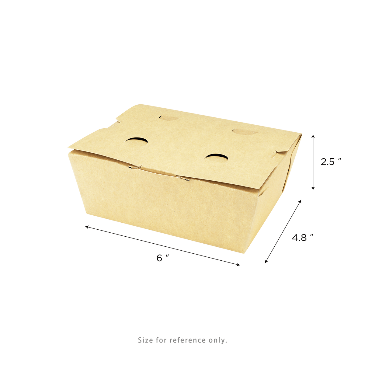 Karat Paper Folding Take-Out Container, Vented Holes, 45 fl. oz, Kraft — 300 ct — product photo 5
