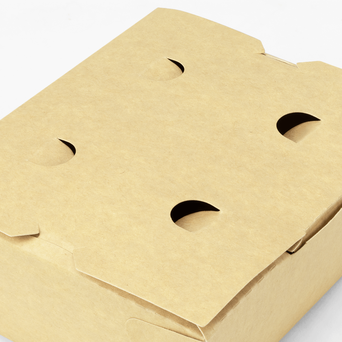 Karat Paper Folding Take-Out Container, Vented Holes, 45 fl. oz, Kraft — 300 ct — product photo 6