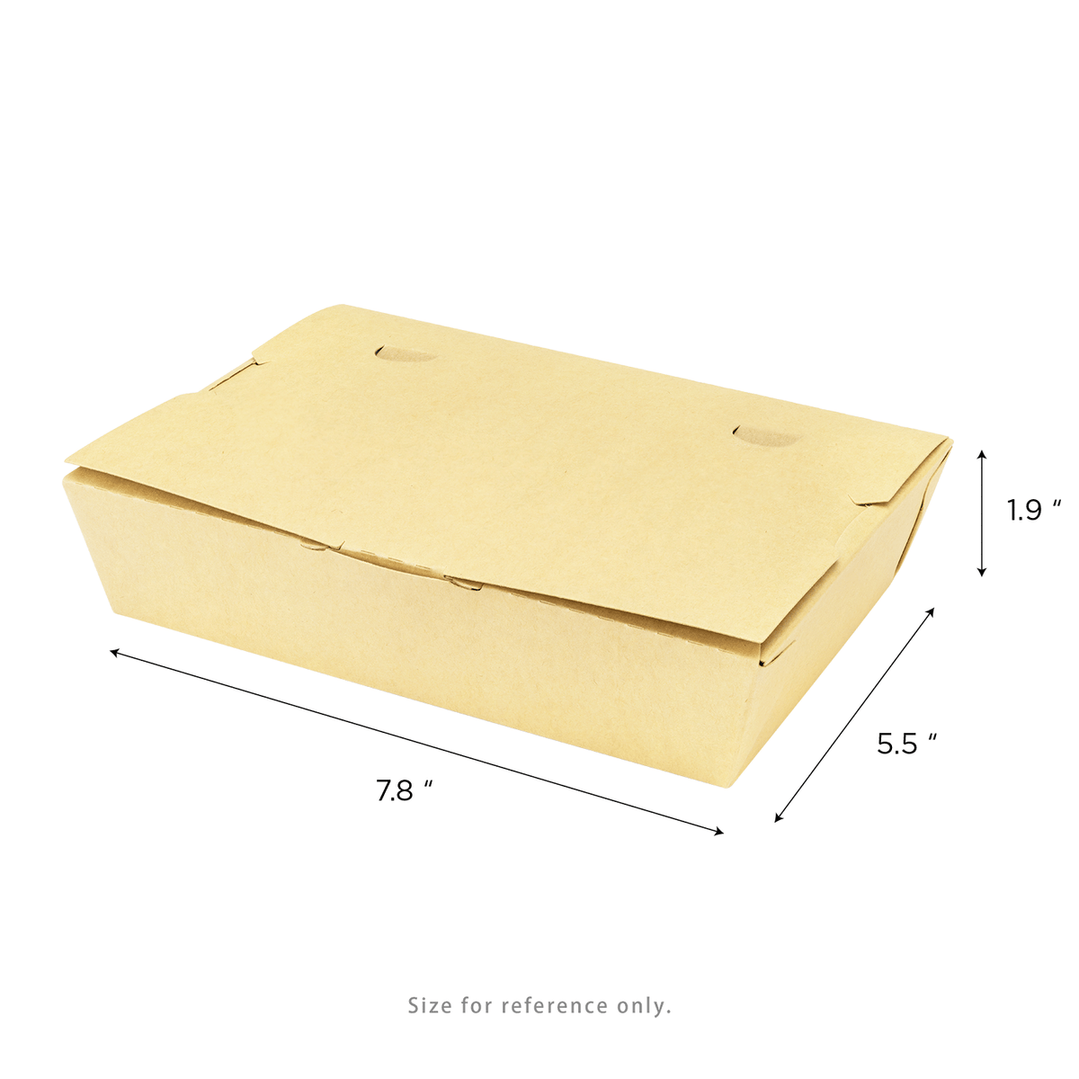 Karat Paper Folding Take-Out Container, Vented Holes, 46 fl. oz, Kraft — 200 ct — product photo 5